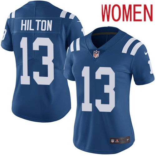 Women Indianapolis Colts 13 T.Y. Hilton Nike Royal Blue Rush Limited NFL Jersey